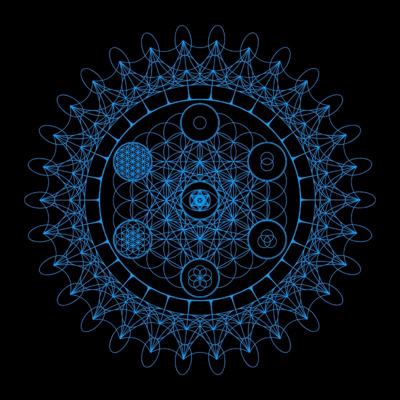 Évolution géométrique de l'oeil sacré de la fleur de Metatron