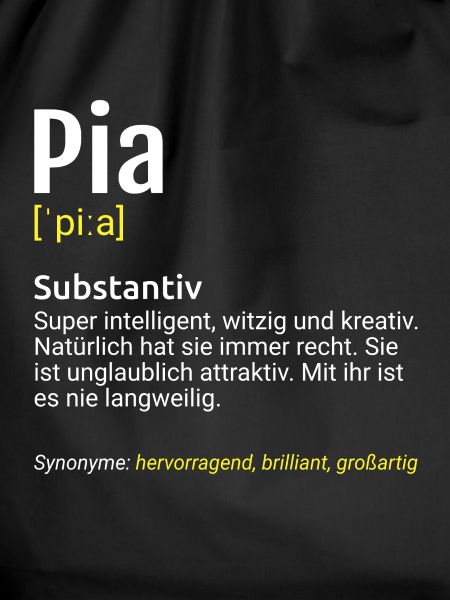Pia Name Definition