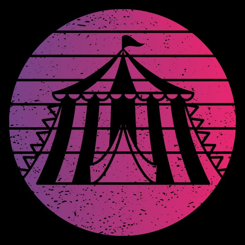 Circus retro style vintage