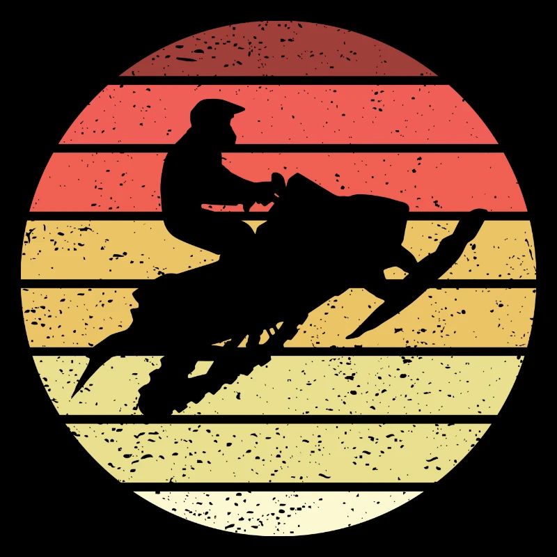 Snowmobile Retro Style Vintage