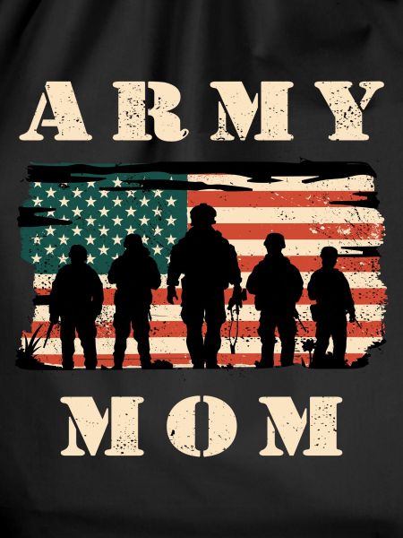 Armee Mutter mit USA Flagge
