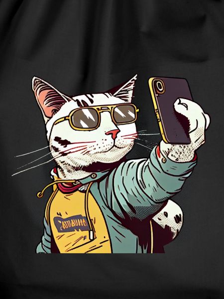 Comic Katze Selfie