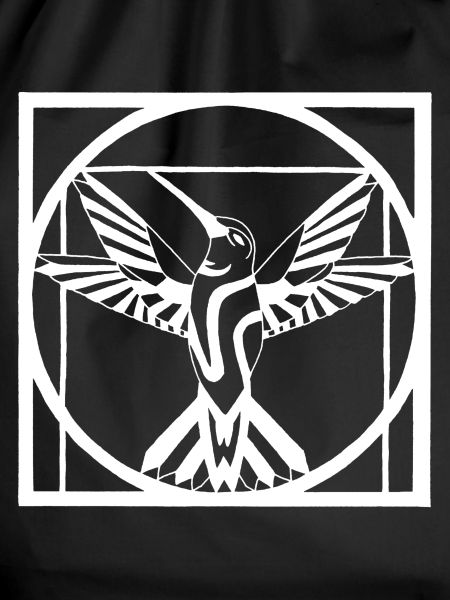 Vitruvian white bird