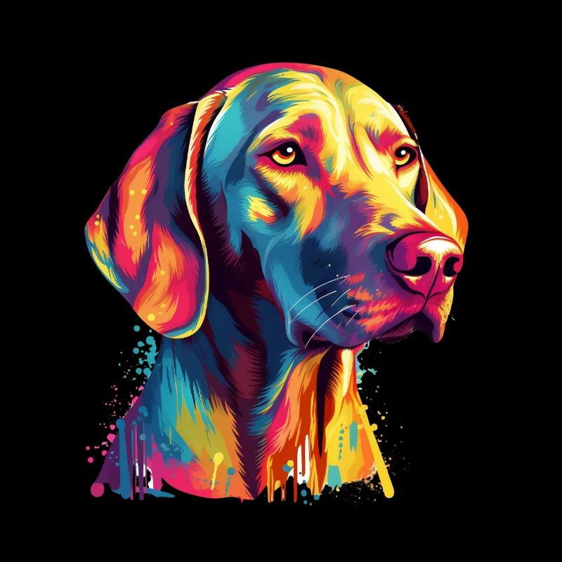Design d’art coloré Weimaraner