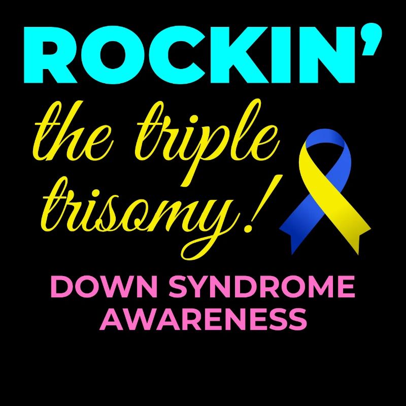 Down-Syndrom-Bewusstsein Dreifacher Trisomie-Stein