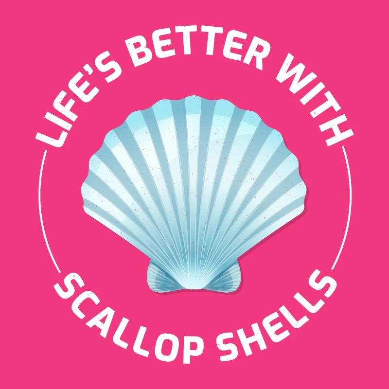 Scallop Seashells Collector Beachcomber Shellfish