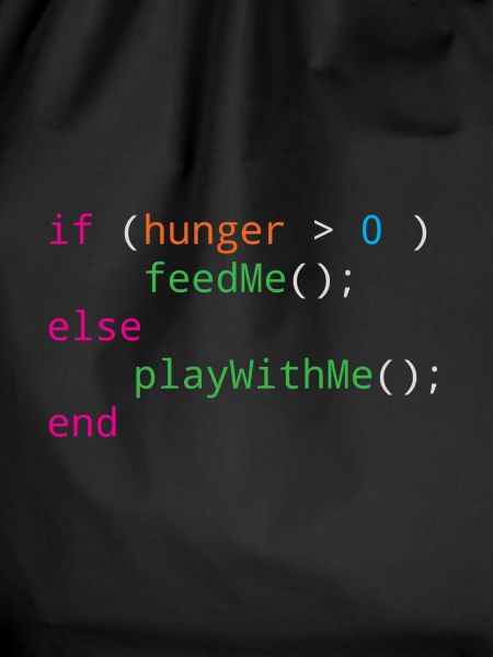 Programmierer Quellcode Hunger oder Spielen