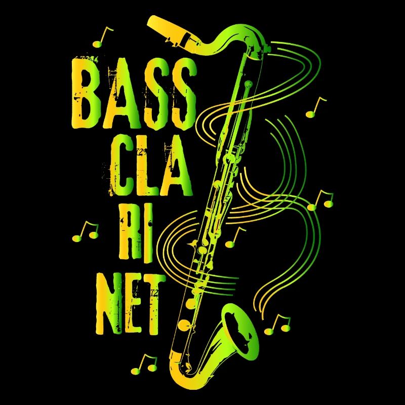 Bass Clarinet Retro Gift Idea