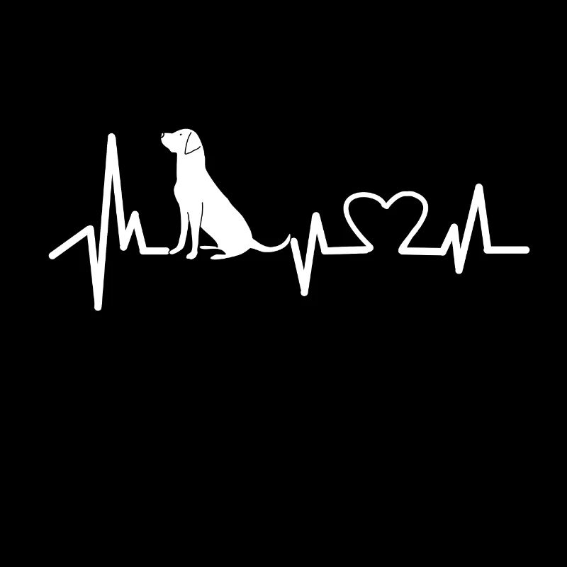 Hund Herzschlag EKG Linie Herz Frequenz Geschenk
