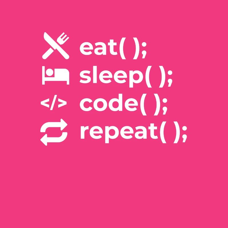 Eat Sleep Code Repeat - Coder Computer Scientist