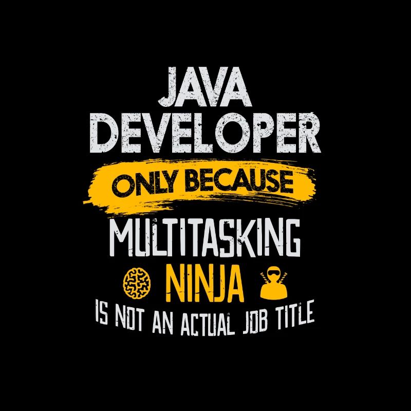 Java Developer Funny T-Shirt Ninja Job Title Tee