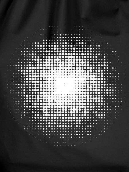 dotted round background white