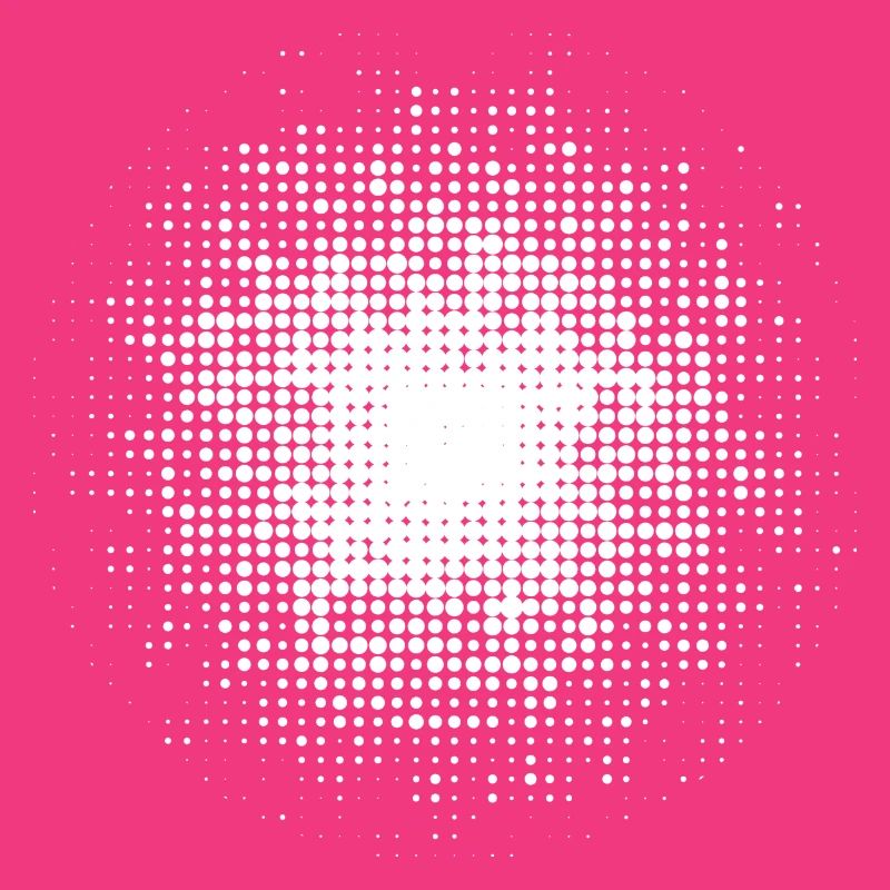 dotted round background white