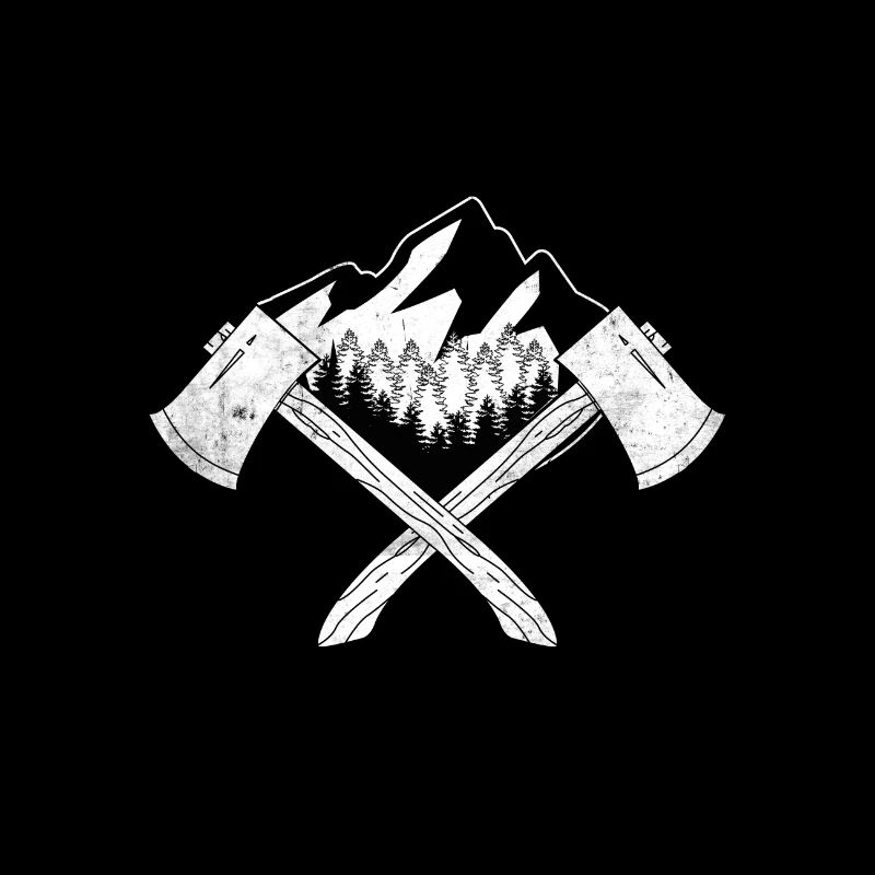 Haches et forêt | Forester chasseur forestier
