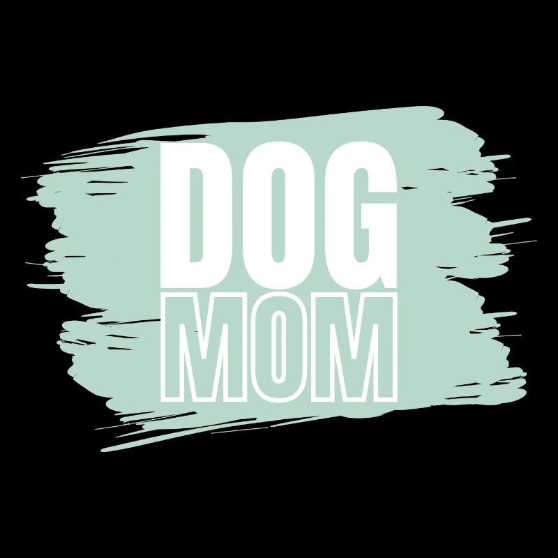 Chien Mum vert blanc