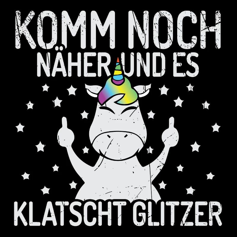 Mittelfinger Einhorn Sprüche Regenbogen