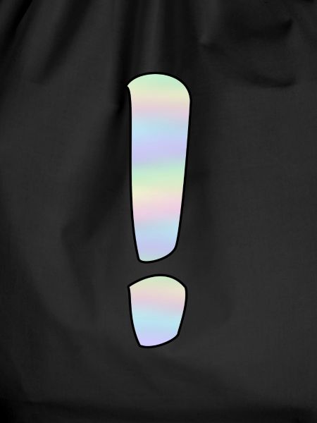 Holographic exclamation mark