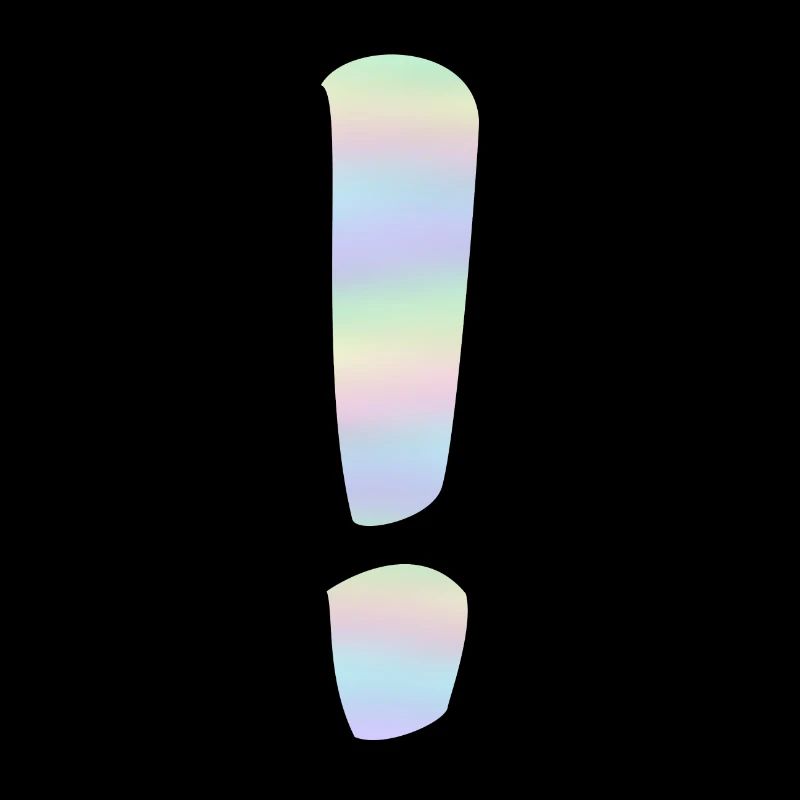 Holographic exclamation mark