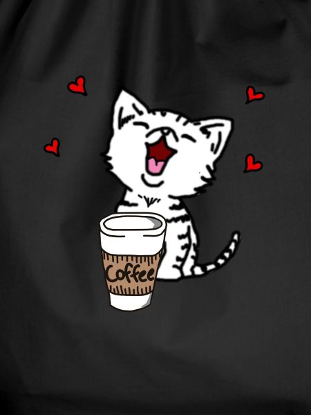 Kitten loves coffee