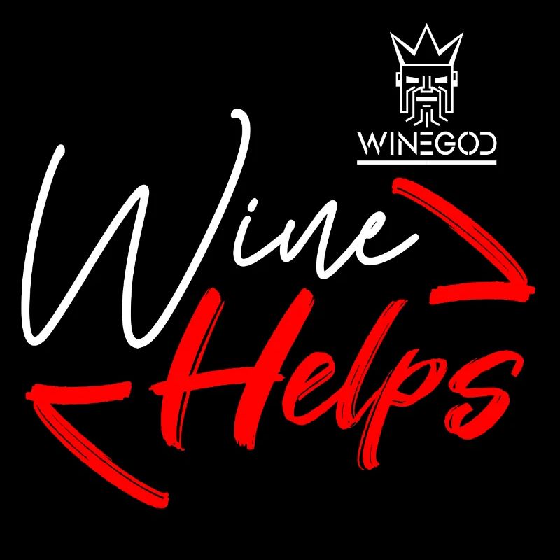 Winegod lustiger Spruch Wine Helps
