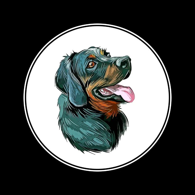 Polnischer Jagdhund Aquarell Illustration