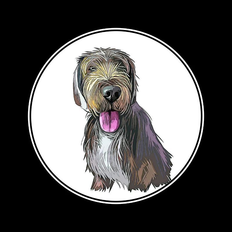 Slovak Rough Haired Pointer Dog Illustration