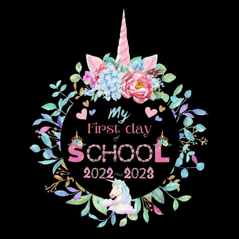 My First Day at School Unicorn Apparel