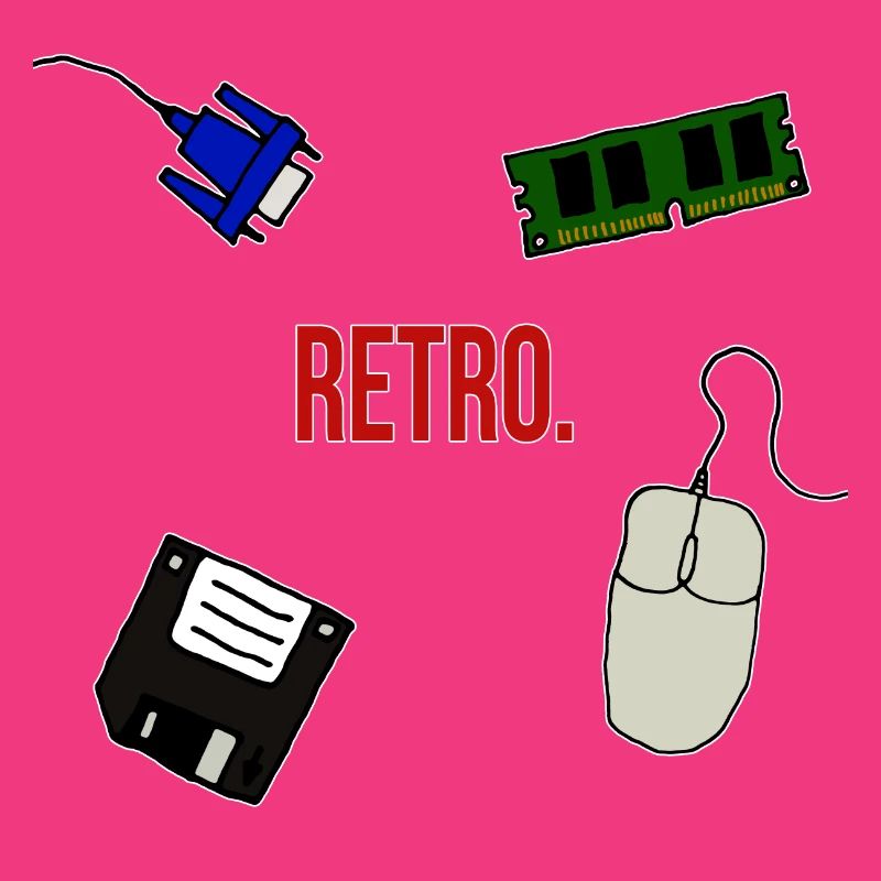 Retro Computer Lettering Statement Gift 90s