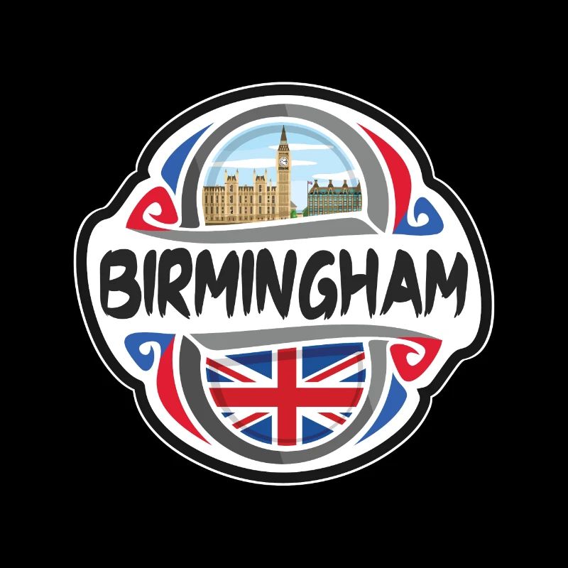 Birmingham Royaume-Uni Royaume-Uni Drapeau Souvenir de voyage
