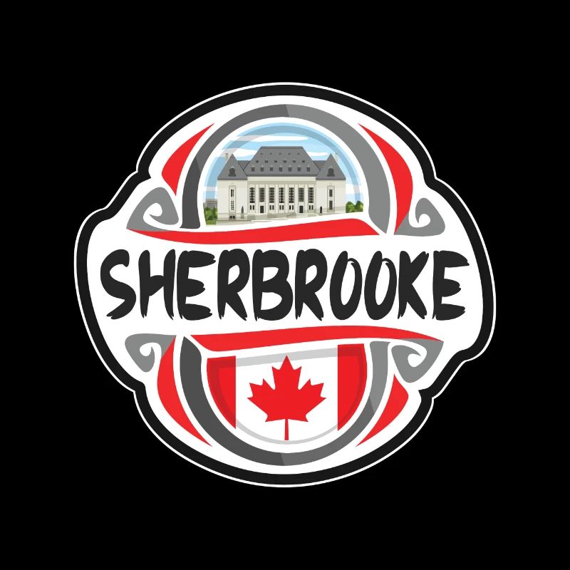 Insigne du drapeau du Canada de Sherbrooke Timbre souvenir de voyage