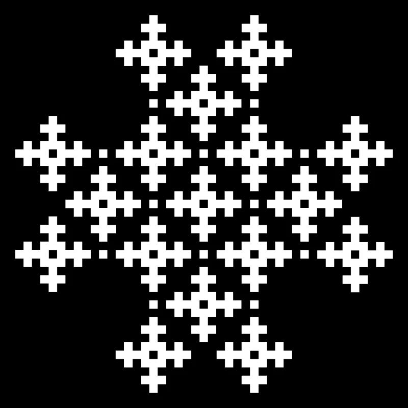 Icône de pixel de motif de flocons de neige de Noël