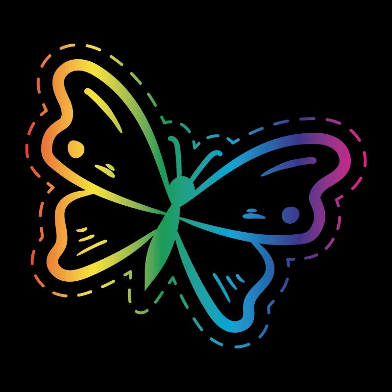 Arc-en-ciel papillon