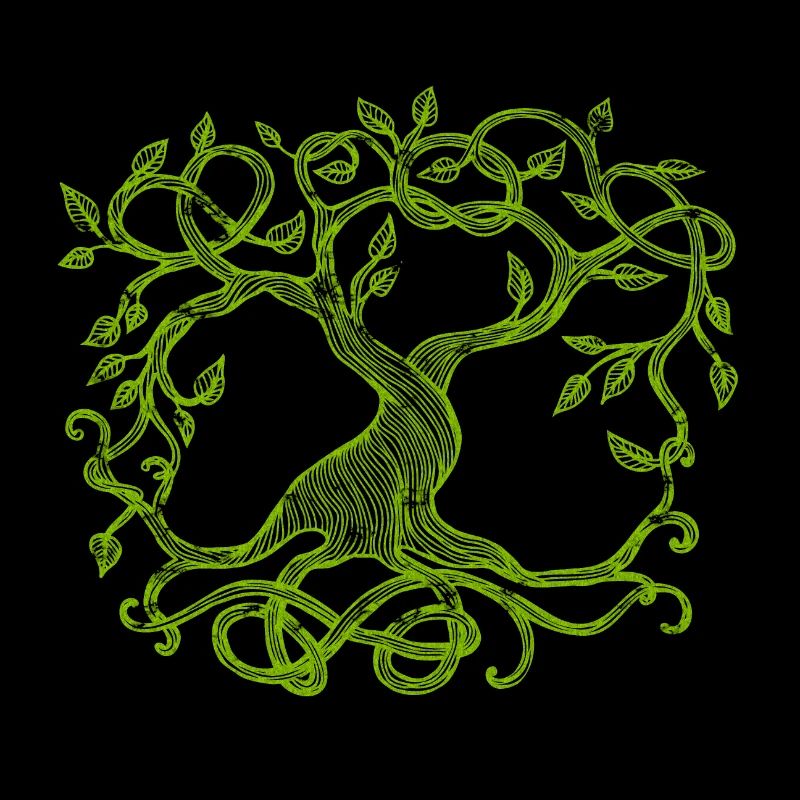 Celtic tree, green