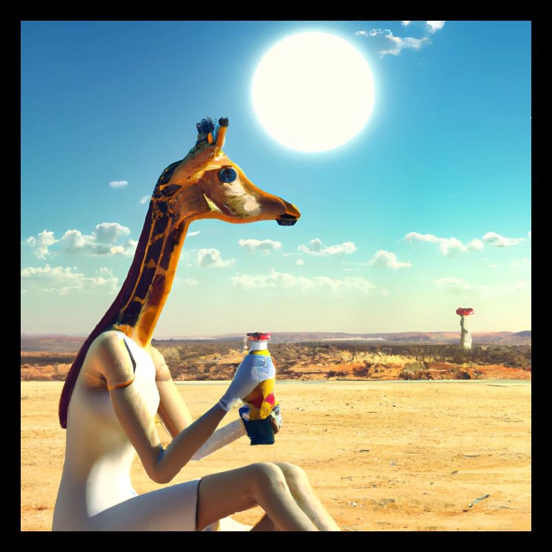 Giraffe thinks about life