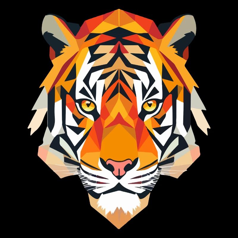 Stilisierter Tiger, geometrisch