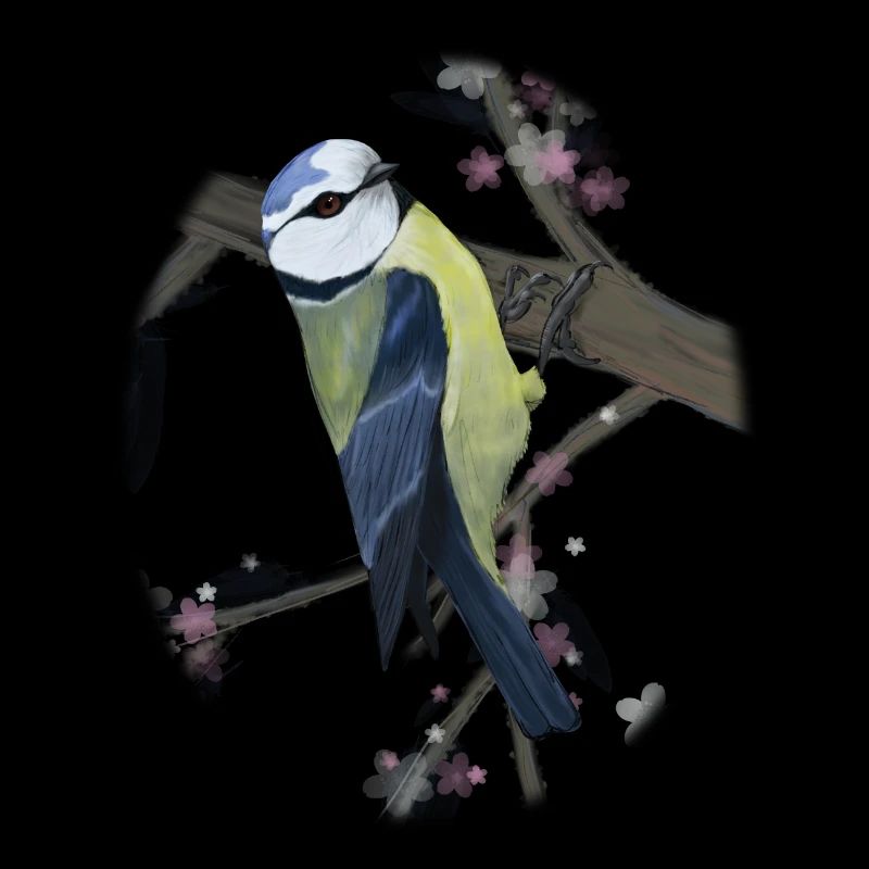 Dessin numérique bleu