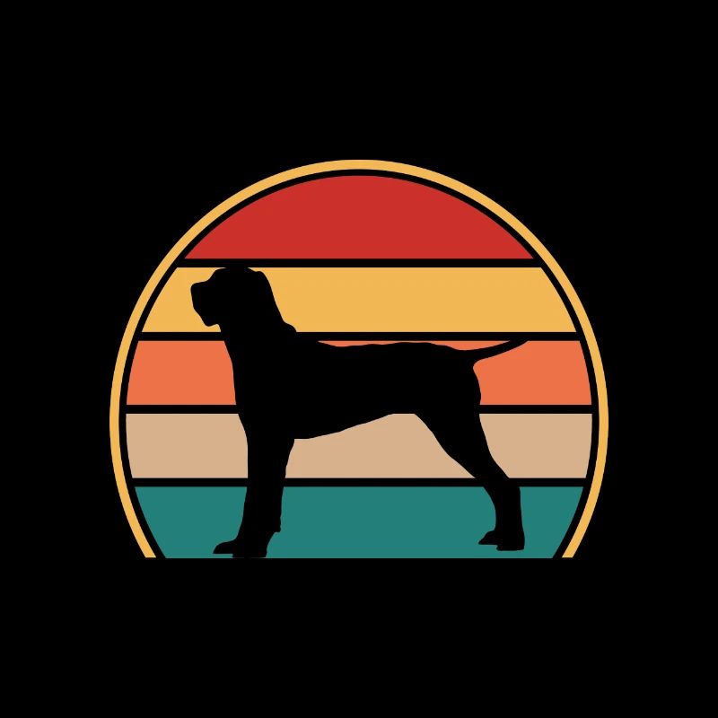 Ariege Pointer Dog Lover Silhouette Vintage Sunset
