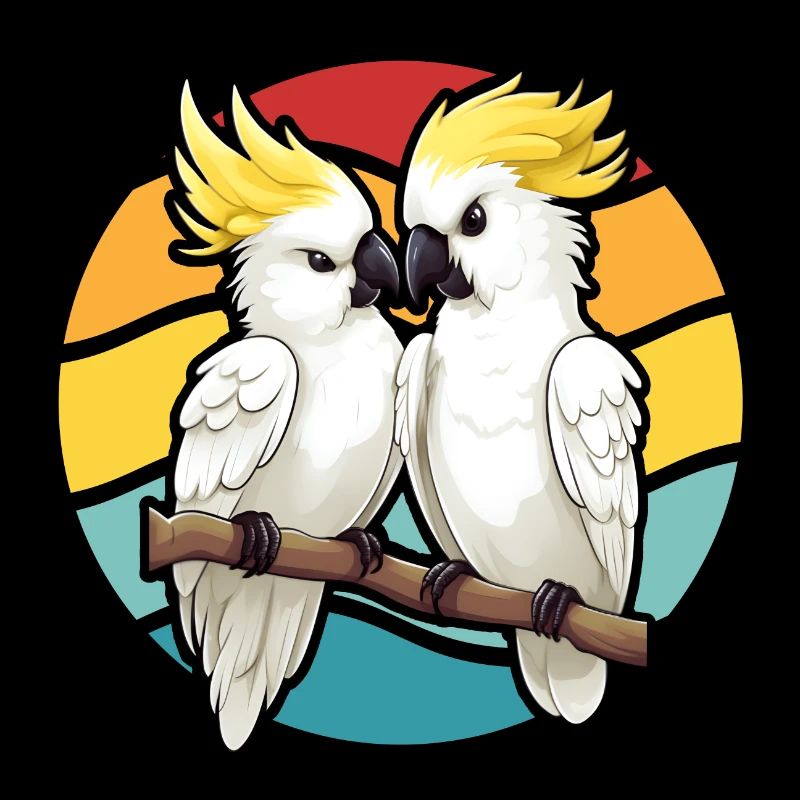 Cockatoo in sunset