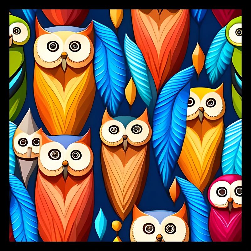 Colorful Owls Pattern
