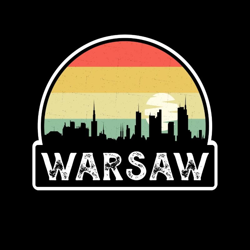 Varsovie Pologne Flag Skyline Souvenir de voyage