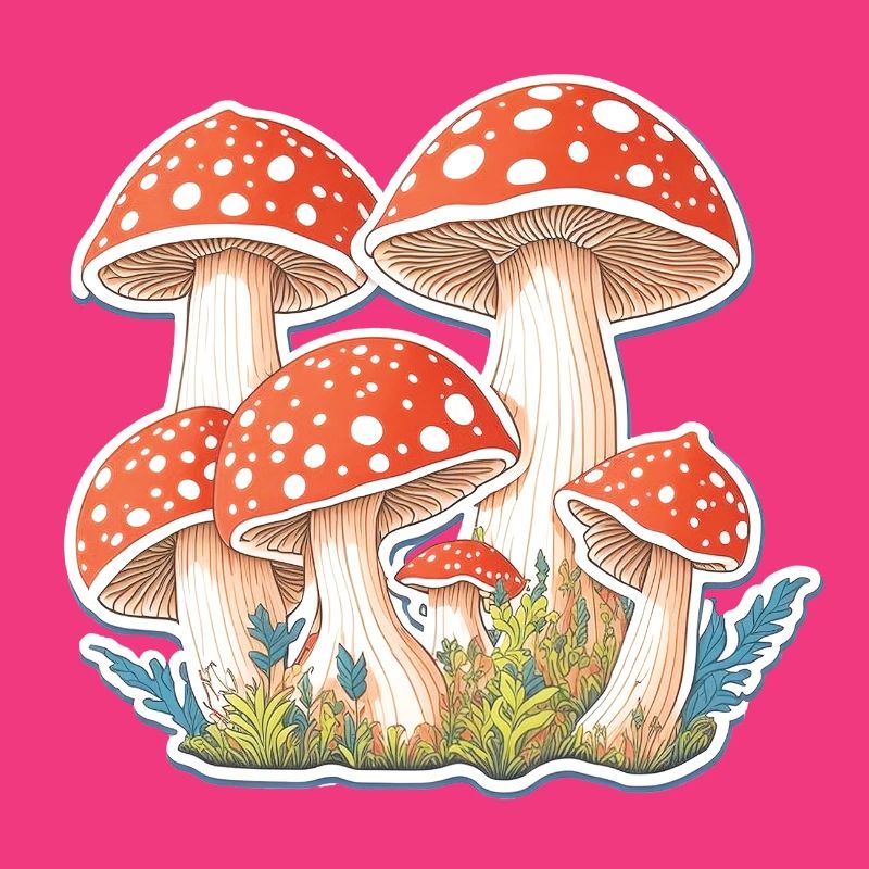 Toadstools, mushrooms