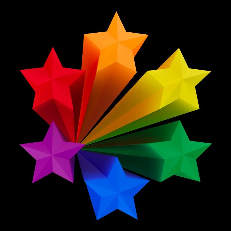 Dynamische Regenbogen-Sterne LGBT