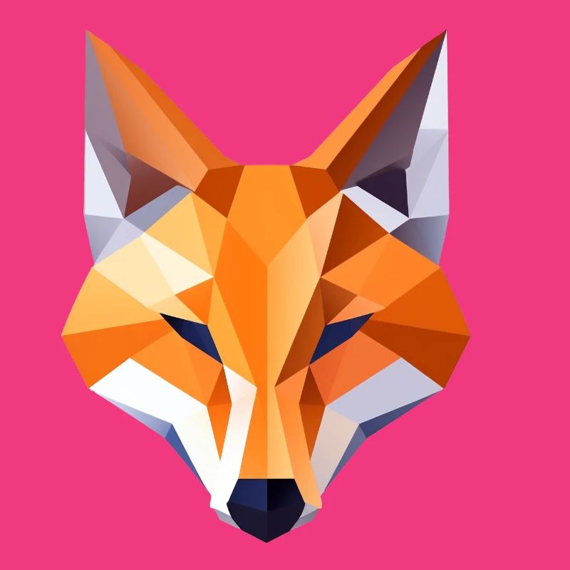 Fuchs Kopf Low Poly Logo Design