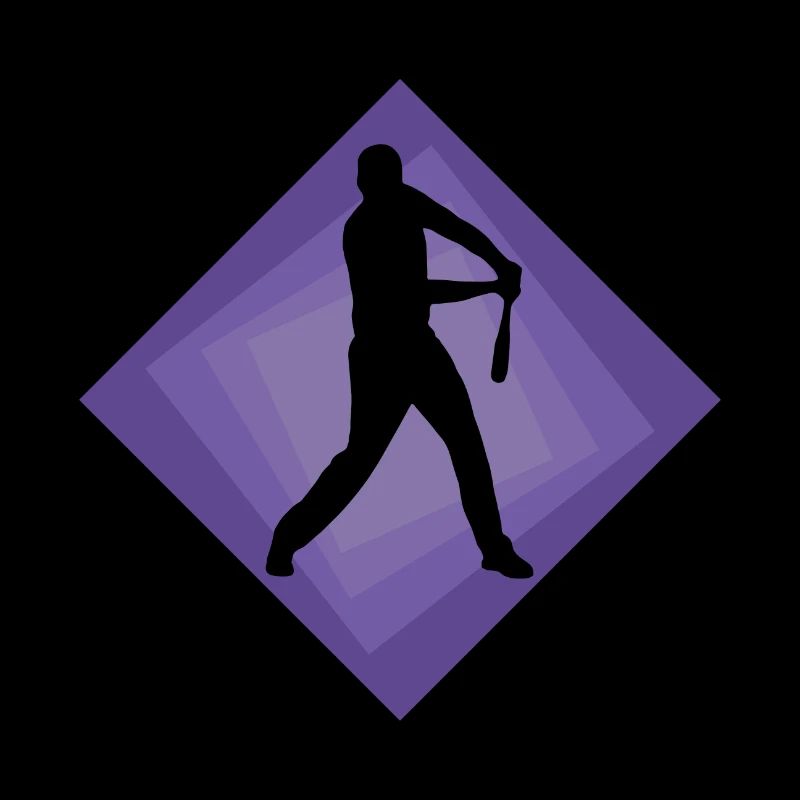 Batting Fielding Baseball Player