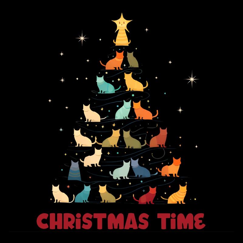 Joyeux Noël Chat Arbre