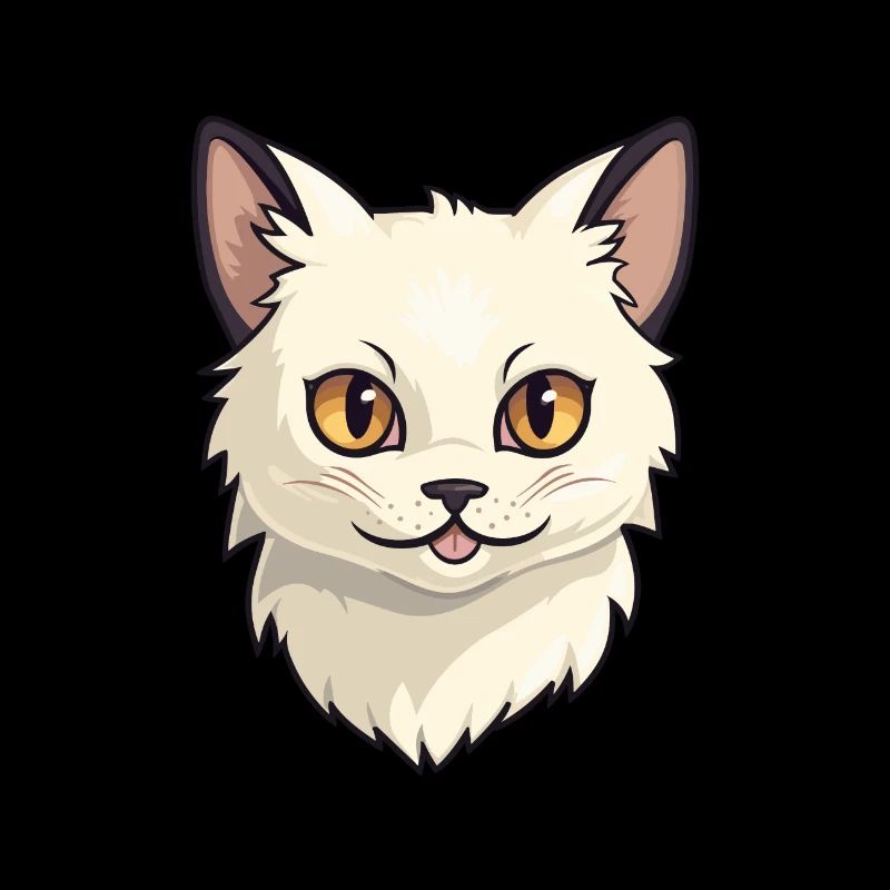 Illustration d’aquarelle de dessin animé de chat balinais