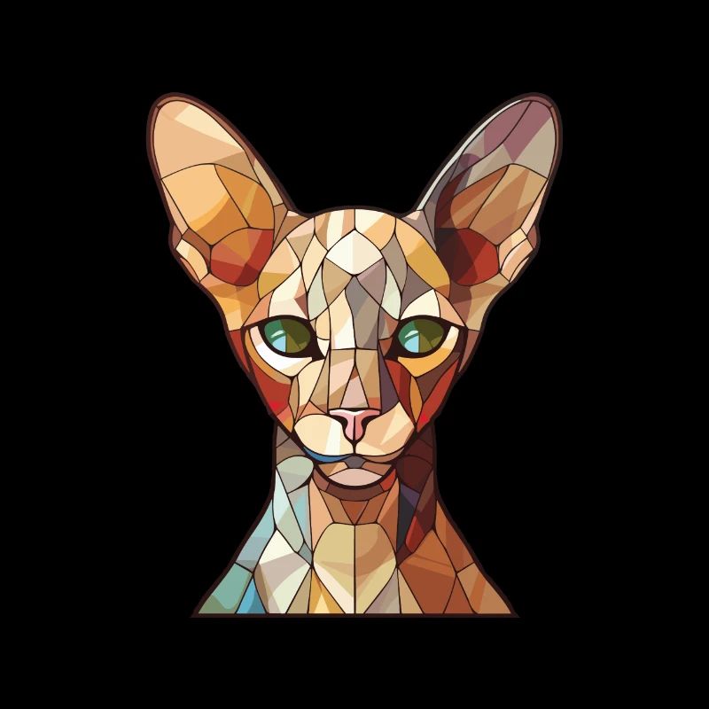 Peterbald chat aquarelle colorée pour animaux de compagnie Illustration
