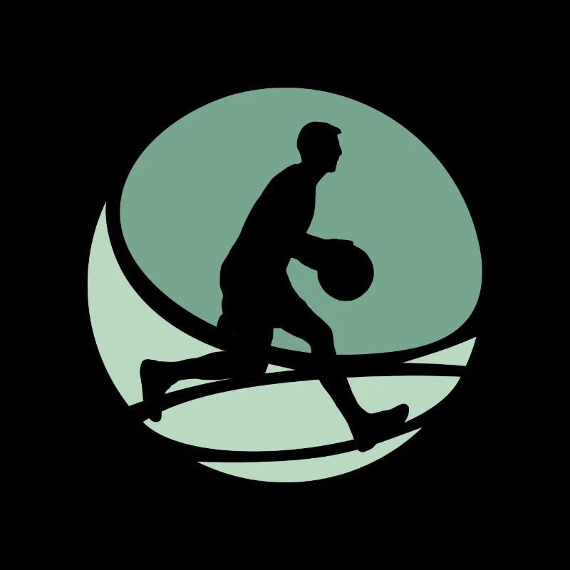 Basketball Player Hooping Rebounding