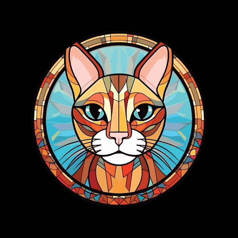 Illustration d’aquarelle colorée de race de chat thaïlandais
