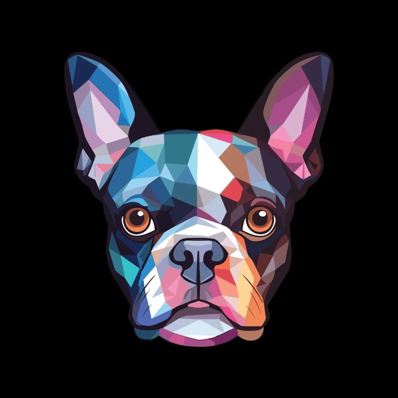 Boston Terrier Hunderasse Aquarell Illustration